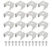 EMSea Lot de 50 Clips de Montage pour Cordon Lumineux LED en Acier Inoxydable pour Bandes LED de 9,5 à 12 Mm (13 X 11 X 9 Mm)
