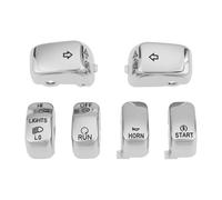 EMSea Lot de 6 boîtiers chromés pour interrupteur de commande manuelle compatible avec Har-ley Dyna 96-11