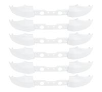 EMSea Lot de 6 boutons de manette de jeu compatibles avec Xbox One Slim RB LB Blanc