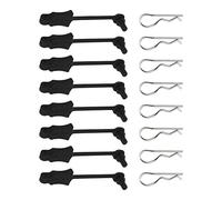EMSea Lot de 8 Clips de carrosserie télécommandés à Ressort courbé en R - Accessoires compatibles avec Les modèles de Voiture RC 1/8 1/10 en Plastique et métal