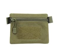 EMSea Mini Pince à Monnaie Multifonction Mini Sac à Clés Porte-monnaie Sac à Cartes 13.5x10.5cm Porte-monnaie en Nylon Mini Sac de Rangement pour Cartes de Crédit Cartes d'identité Vert Armée