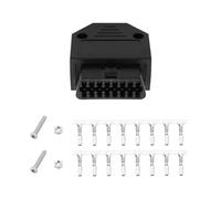 EMSea Outil de Diagnostic de Voiture OBD2 Prise D'extension de Diagnostic de Véhicule 16 Broches Mâle à Femelle avec Vis Outil de Diagnostic (Noir)