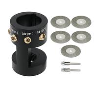EMSea TIG Tête d'affûtage en tungstène avec 4 fentes de coupe, réglage multi-angles et décalages meuleuse en tungstène pour soudage TIG de précision