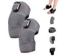 Emsence Triple Therapy Foot Massager,Emsence Triple Technology Foot Massager,Foots Renew Triples Method Massagers,with 3 Vibration Mode,5 Heat Leavel, for Home, Travel, office (Gray Knee,2PCS)