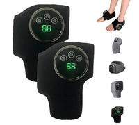 Emsence Triple Therapy Foot Massager,Emsence Triple Technology Foot Massager,Foots Renew Triples Method Massagers,with 3 Vibration Mode,5 Heat Leavel, for Home, Travel, office (Black Ankle,2PCS)