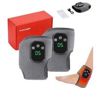 Emsence Triple Therapy Foot Massager, Portable 3 in 1 Foot Massager, with 3 Vibration Modes & 5 Heat Levels, for Ankle Relaxation (2Pcs)