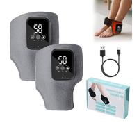 Emsense - Lot de 2 masseurs de pieds chauffants - Avec chaleur - 3 modes - 3 niveaux de chaleur - Pour homme et femme - Gris