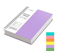 EMSHOI B5 - Carnet ligné 300 pages/150 feuilles, bloc-notes à spirale multicolore, papier épais de 100 g/m², couverture rigide imperméable, journal d'écriture pour femme, homme, travail, bureau,