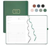 EMSHOI Carnet de réunion pour travailler avec des articles d'action - 240 pages - Agenda d'affaires A4 en cuir synthétique - Carnet de notes de liste de choses à faire - Carnet de notes pour projet de