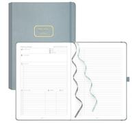 EMSHOI Carnet de réunion pour travailler avec des articles d'action - 240 pages, planificateur d'affaires A4, liste de choses à faire en cuir synthétique, carnet de notes de projet pour homme et femme
