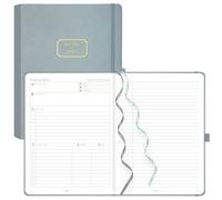EMSHOI Carnet de réunion pour travailler avec des articles d'action - 320 pages, planificateur d'affaires B5, couverture rigide, carnet de notes de liste de choses à faire pour homme et femme, 19 x 25