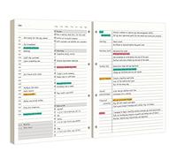 EMSHOI Planificateur quotidien, 21,6 x 27,9 cm, 80 feuilles, 160 pages, A4, classeur à 4 anneaux, papier de recharge épais de couleur crème, feuilles mobiles de 100 g/m², recharges de papier A4 avec
