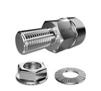 EMTB Adaptateur d'essieu universel de vélo 3/8" x 26 - Pour essieu plein 3/8" x 26 - Adaptateur universel pour remorque de vélo - Adaptateur d'essieu de vélo unisexe pour remorque