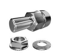 EMTB Adaptateur d'essieu universel M10 x 1.0 - Pour essieu plein M10 x 1.0 - Adaptateur universel pour essieu de vélo - Unisexe - Pour remorque