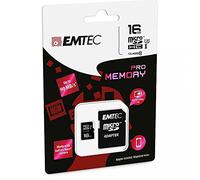 MICROSD HC 1 Memory Card Class 10+SD Adaptateur 16GB Pro (3D/4K) Emtec