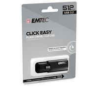 Emtec Clé USB Gamme B110 Click Easy 3.2 512Go – Compatibilité universelle – 20/10 Mo/s – Noir
