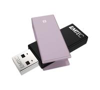 Emtec Clé USB ECMMD8GC352 8 Go USB 2.0 alliage de zinc noire/violette