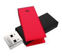 Emtec C350 Brick Clé USB 16 Go USB Type-A 2.0 Noir, Rouge