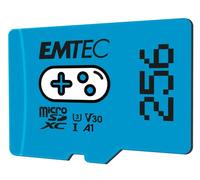 EMTEC - Carte Mémoire microSD 256GB - Augmentez la Mémoire de Vos Consoles, Smartphones et Tablettes - Plus de Stockage de Jeux et Vidéos - ECMSDM256GXCU3G - Collection Gaming - Blue/Bleu