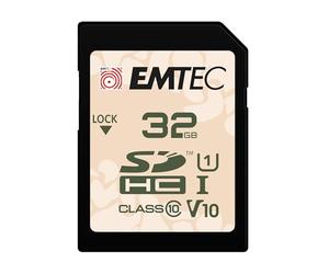 EMTEC - Carte Mémoire SD UHS-I U1 V10 Outdoor ECMSD32GHCU1OR - Résistance à l’Eau IPX7 - pour Caméra Plein Air, Appareil Photo Grand Public et Reflex - 32Go/GB