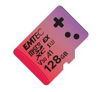 EMTEC, Carte MicroSDXC 128GB UHS-I U3 V30 A1 Express Gaming, Compatible Nintendo Switch 2, Haute Vitesse jusqu'à 880Mb/s, Stockage Étendu, Idéale pour Jeux Vidéo et Applications