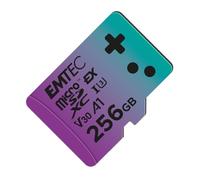 EMTEC, Carte MicroSDXC 256GB UHS-I U3 V30 A1 Express Gaming, Compatible Nintendo Switch 2, Haute Vitesse jusqu'à 880Mb/s, Stockage Étendu, Idéal pour Jeux et Applications, Fiable et Durable