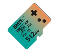 EMTEC, Carte MicroSDXC 512GB UHS-I U3 V30 A1 Express Gaming, Compatible Nintendo Switch 2, Haute Vitesse jusqu'à 880Mb/s, Stockage Étendu, Idéale pour Jeux Vidéo et Applications