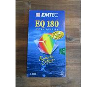 EMTEC Cassette vidéo EQ180 Extra Quality 3 heures réenregistrable jusqu'à 1000 fois