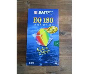 EMTEC Cassette vidéo EQ180 Extra Quality 3 heures réenregistrable jusqu'à 1000 fois