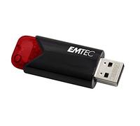 Emtec Clé USB 3.0 (3.2) Click Easy B110, Mémoire Flash Drive De 256 Go, Stockage Externe, Lecture 20Mb/S, Écriture 10Mb/S, Click Easy - 21 X 57 X 12 Mm, Rouge ECMMD256GB113