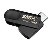 EMTEC - Clé USB 3.2 Type-C Single C280 ECMMD128GC283 - Flash Drive Compatibilité Universelle USB 3.2 - Lecture 80Mo/s, Écriture 20Mo/s, Eco Design, 128Go/GB