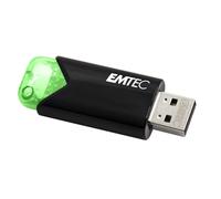 EMTEC - Clé USB Gamme B110 Click Easy 3.2, 64Go - Flash Drive Compatibilité Universelle - Très Rapide - Lecture 20Mo/s et Écriture 10Mo/s - Éco-Design - Vert