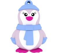 EMTEC, ECMMD16GM335, Clé USB 16 Go avec figurine pingouin en caoutchouc siliconé, design ludique et pratique, vitesses de lecture 15 Mo/s et écriture 5 Mo/s, taille : 16 Go, Couleur : multicolore