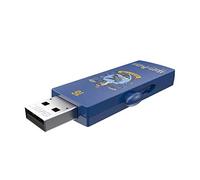 EMTEC, ECMMD16GM730HP03, Clé USB design coulissant 16 Go, vitesse de lecture jusqu'à 15 MB/s, idéale pour le stockage de fichiers, inclut 4 tatouages temporaires, Couleur Ravenclaw