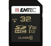 EMTEC ECMSD128GXC10SP - Carte SD - UHS-I U3 - Classe 10 - Gamme Speedin - avec adaptateur Ultra Haute Performance - Vitesse de lecture jusqu'à 95MB/S - 32 Gb