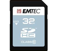 EMTEC ECMSD32GHC10CG - Carte SD - Classe 10 - Gamme Classic - SDHC - Vitesse de lecture jusqu'à 20MB/s - 32 Gb - Noir/Turquoise/Blanc