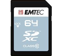 EMTEC, ECMSD64GXC10CG, Carte microSD 64 Go Classe 10 SDXC, Vitesse de lecture jusqu'à 20MB/s, idéale pour smartphones et tablettes, design élégant, Noir/Gris/Blanc