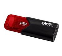 Emtec Clé USB 3.0 (3.2) Click Easy B110, Mémoire Flash Drive De 256 Go, Stockage Externe, Lecture 20Mb/S, Écriture 10Mb/S, Click Easy - 21 X 57 X 12 Mm, Rouge ECMMD256GB113