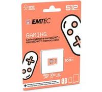 EMTEC Gaming - Carte mémoire flash - 512 Go - A2 / Video Class V30 / UHS-I U3 - microSDXC UHS-I - orange Orange G