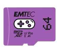 EMTEC Gaming - Carte mémoire flash - 64 Go - A1 / Video Class V30 / UHS-I U3 - microSDXC UHS-I - violet