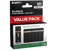 Emtec K100 lecteur USB flash 16 Go USB Type-A 2.0 Noir, Multicolore