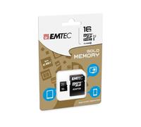 EMTEC Micro SD SDHC Carte mémoire Flash Memory Card 16GB Go Class 10