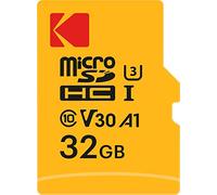 Kodak Carte mémoire MicroSDHC 32 Go Class 10 – Noir/Rouge/Jaune