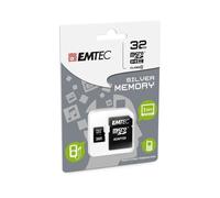 EMTEC Mini Jumbo Super - Carte mémoire flash (adaptateur microSDHC - SD inclus(e)) - 32 Go - Class 4 - micro SDHC