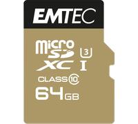 Emtec mSD 64GB UHS-I U3 V30 A1 SpeedIN Pro + Adaptateur