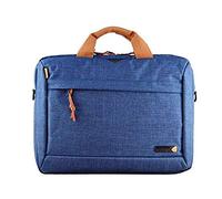 EMTEC Sacoche Souple Bleu et Marron pour Ordinateur Portable 14-15,6'. Ouverture par Le Dessus.