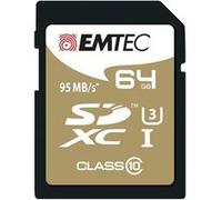 Emtec Carte SD ECMSD64GXC10SP UHS-I U3 Classe 10 Speedin avec adaptateur 100MB/s 64 Gb