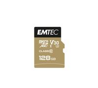EMTEC SpeedIN' PRO - Carte mémoire flash (adaptateur microSDHC - SD inclus(e)) - 128 Go - Video Class V30 / UHS-I U3 / Class10 - microSDXC UHS-I G