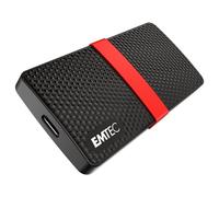 EMTEC - Disque SSD Externe Portable - 3.2 Gen1 - Collection X200 Power Plus - 3D NAND - 1 Tera - Ultra-Performant - Format Poche - Coque Plastique 100% Recyclé