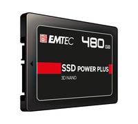 Emtec SSD X150 Power Plus 480Go, 2.5" SATA III 6Gbit/s, Lecture 520Mo/s, Écriture 500Mo/s, Support S.M.A.R.T. & TRIM, MTBF 2000000h